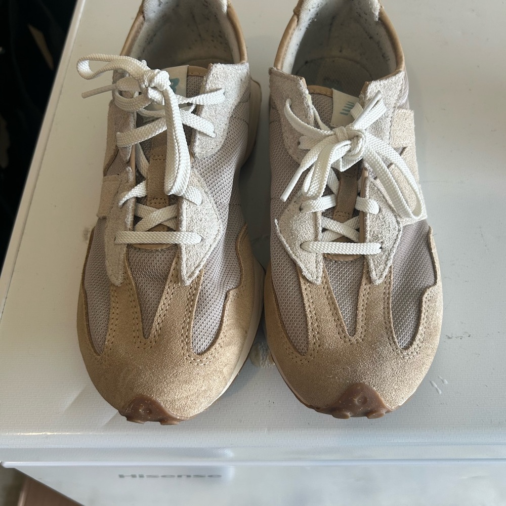 Beige and White New Balance USED